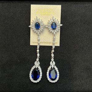 Amrita Singh dangle earrings, blue